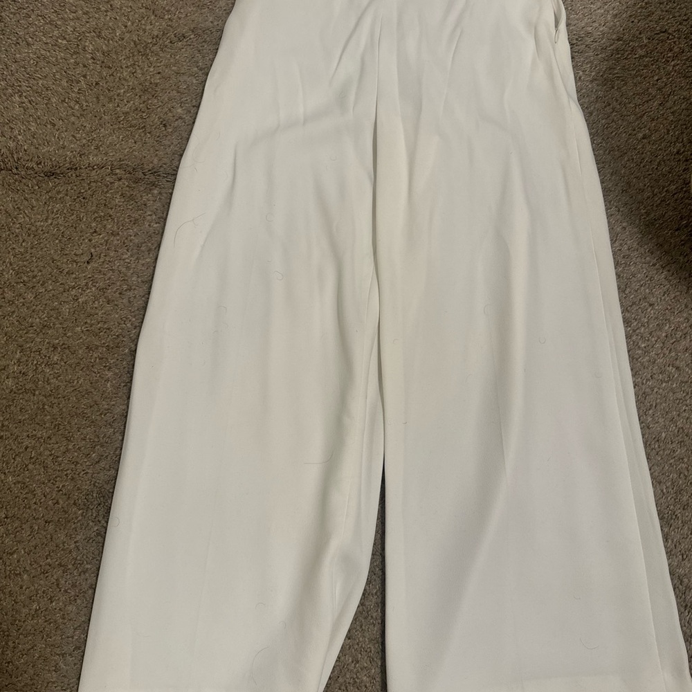 Zara white Wide Leg Women's Pants